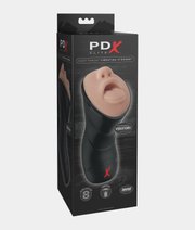 PDX Elite Deep Throat Vibrating Stroker masturbator oralny z wibracjami thumbnail