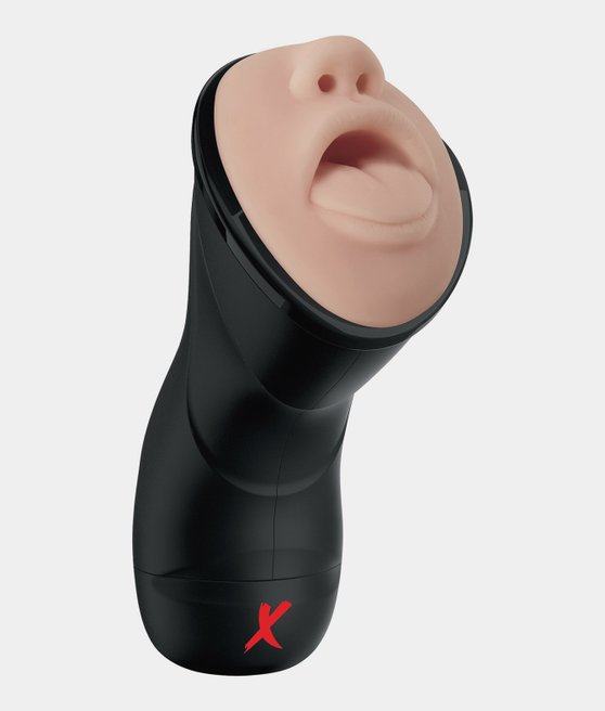 PDX Elite Deep Throat Vibrating Stroker masturbator oralny z wibracjami