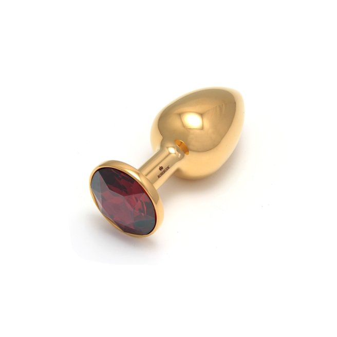 Rosebuds® korek analny z kryształkiem Swarovskiego i złotą powłoką