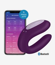 Satisfyer Double Joy wibrator dla par sterowany aplikacją na telefon thumbnail