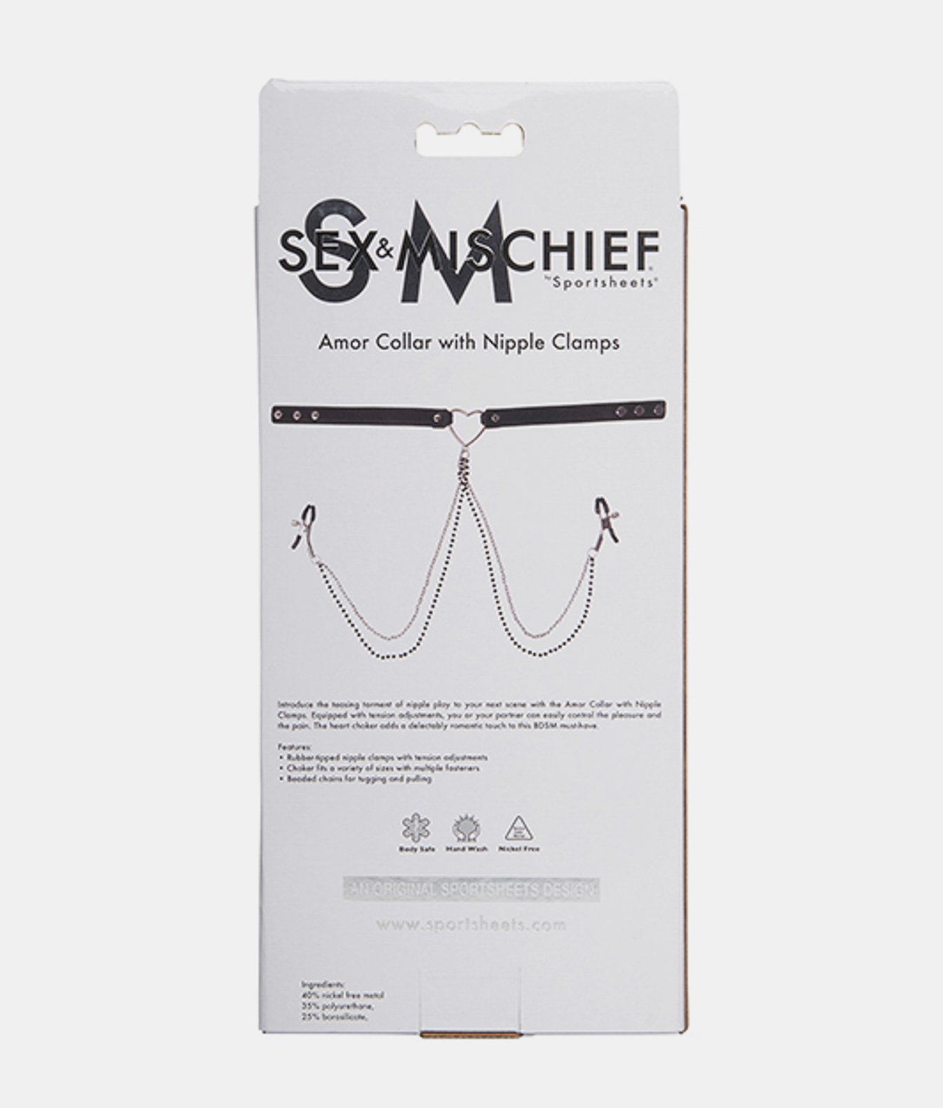 Sex&Mischief - Amor Collar With Nipple Jewlry biżuteria na bieliznę