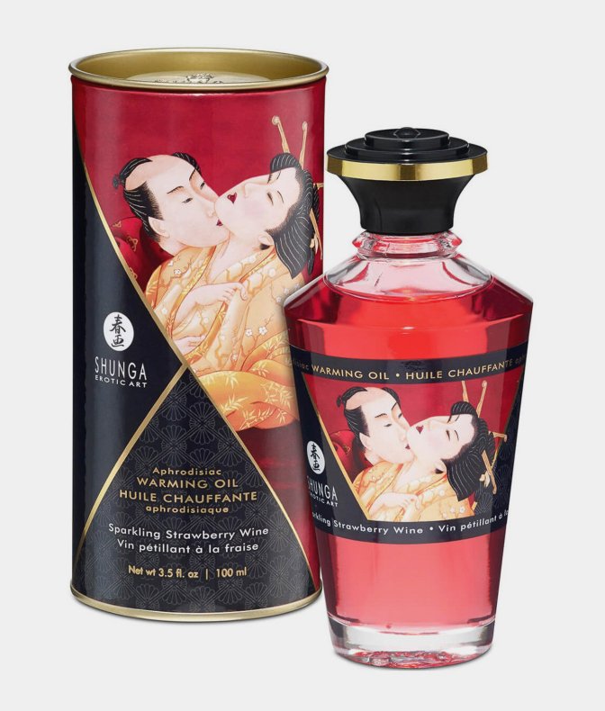 Shunga Aphrodisiac sparkling strawberry wine olejek do masażu Shunga Aphrodisiac sparkling strawberry wine olejek do masażu