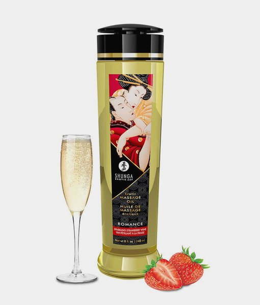 Shunga Romance Strawberries & Champagne olejek do masażu