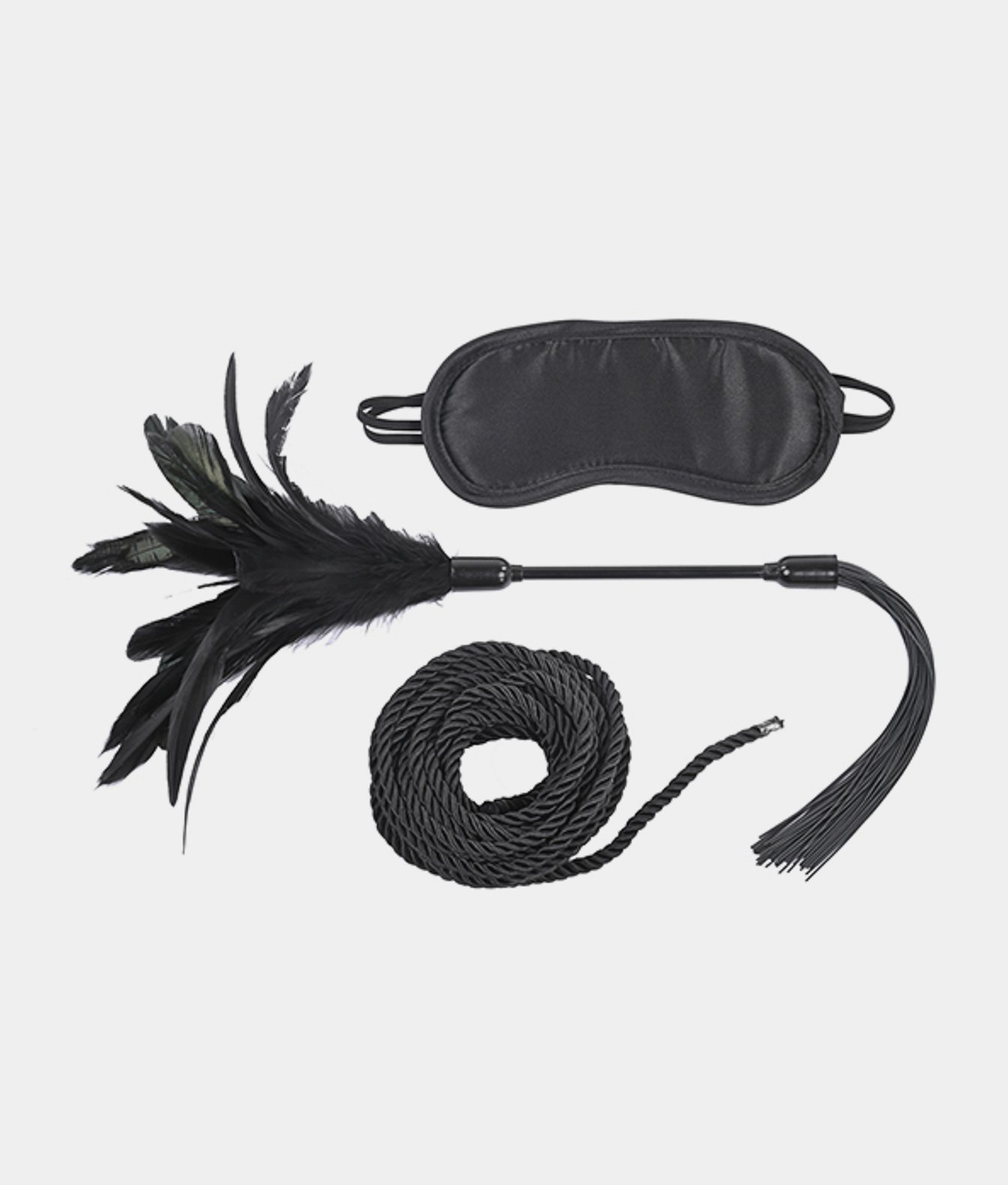 Sportsheets  Sex & Mischief Shadow Tie And Tickle Kit maska z pejczem I liną
