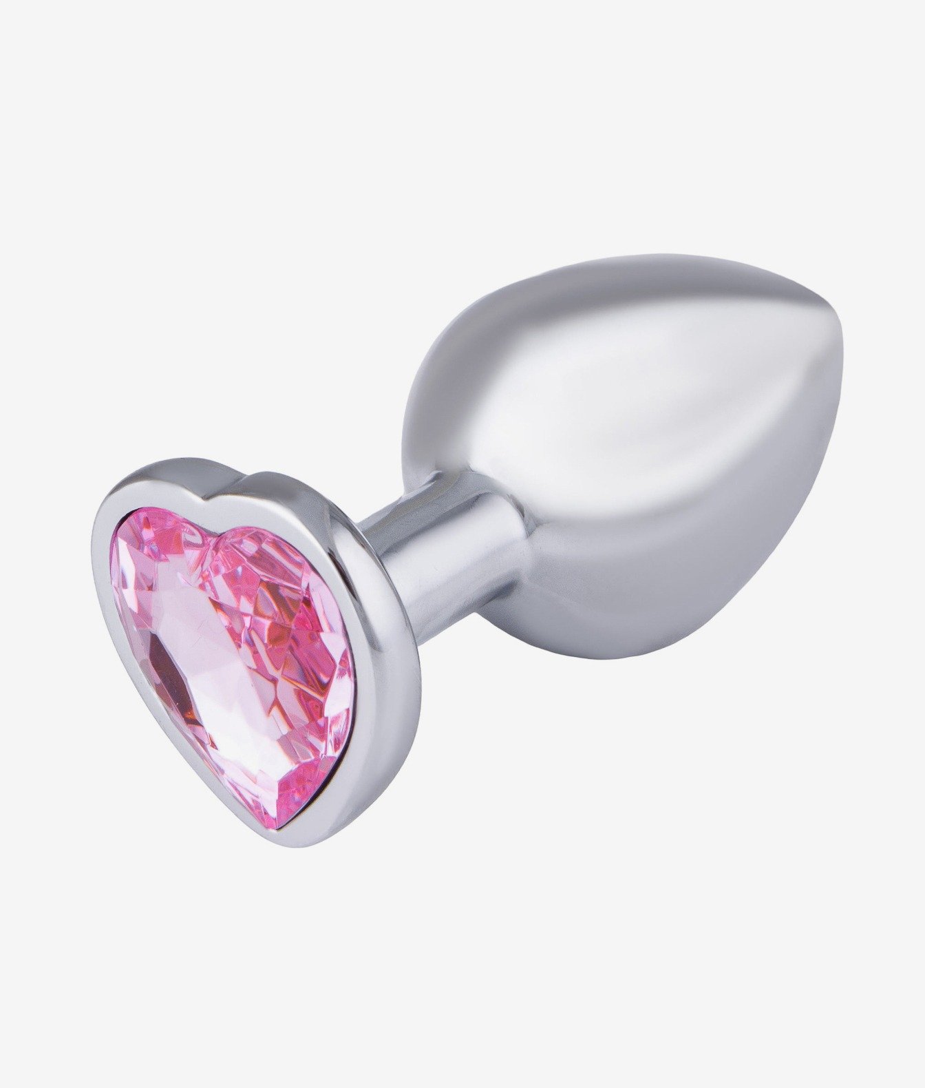 N69 Luna aluminiowy korek ozdobny z kryształkiem srebrny L