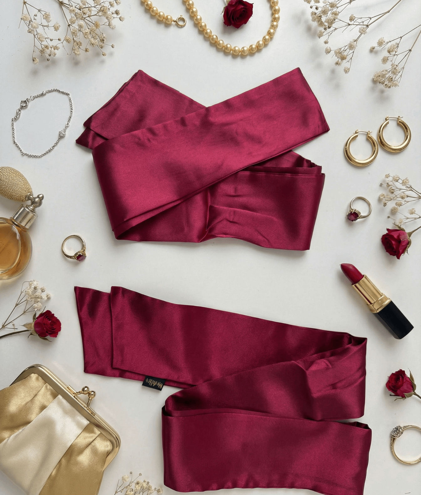 Mr. & Mrs. Satynowe Szarfy zestaw 2 szt