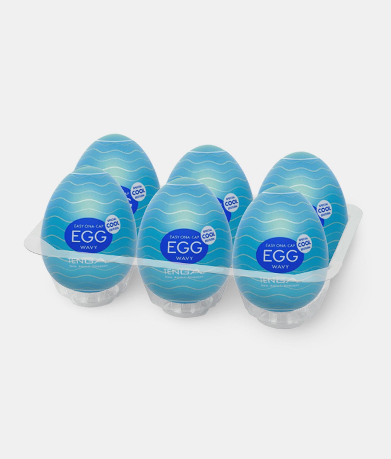 Tenga Egg Wavy II Cool Edition 6 masturbatorów w kształcie jajek