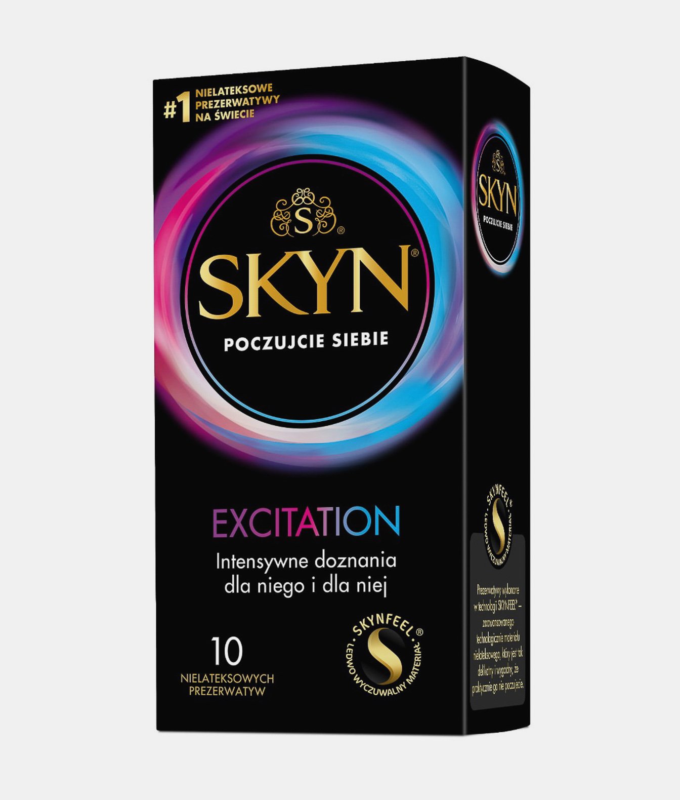 Unimil SKYN Excitation prezerwatywy z wypustkami i żelem chłodzącym