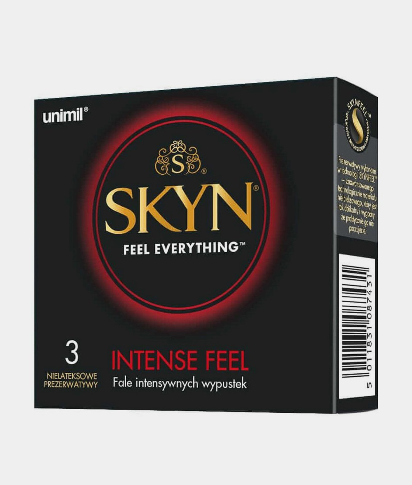 Unimil SKYN Intense Feel prezerwatywy nielateksowe z wypustkami