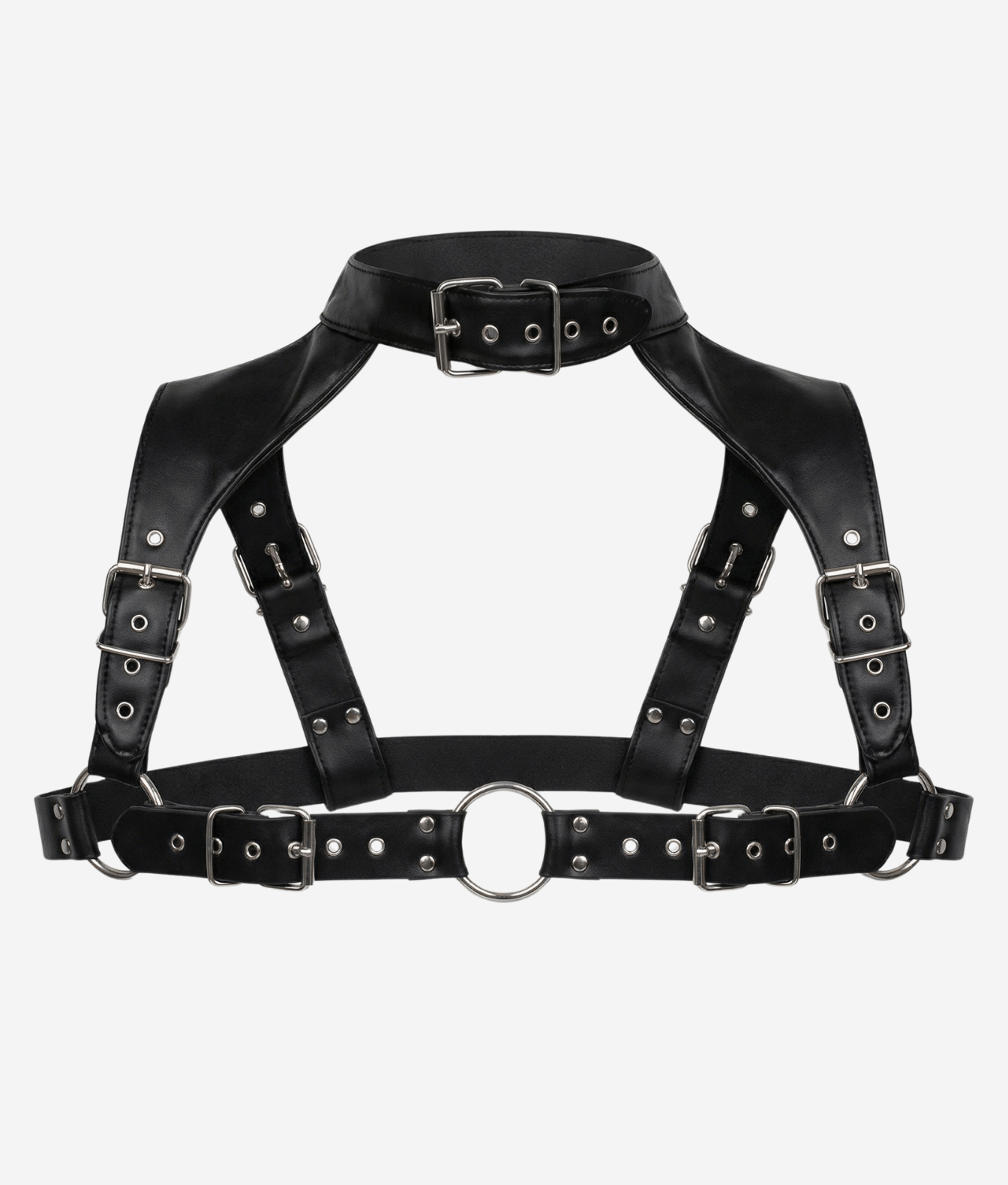 VULK Regulowana uprząż na ramiona z kołnierzem czarna