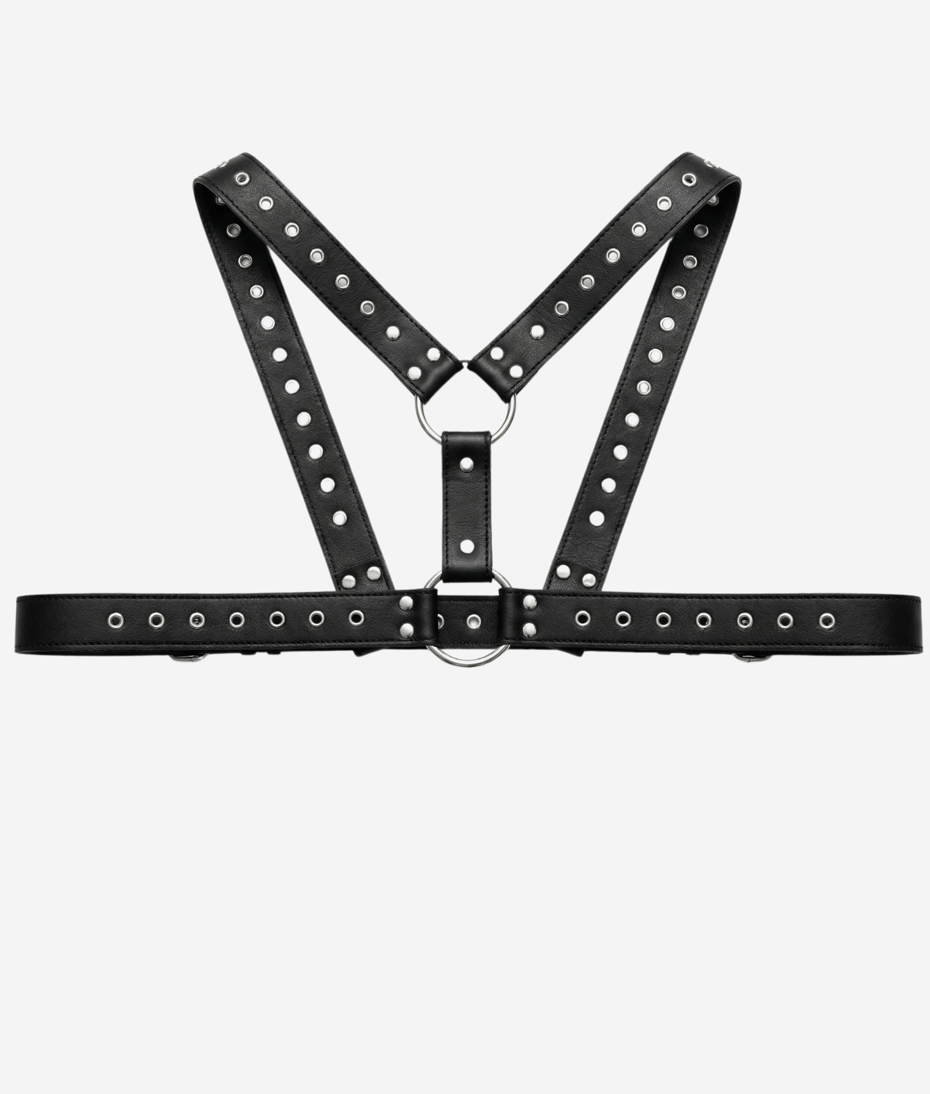 VULK Regulowana uprząż z nitami czarna