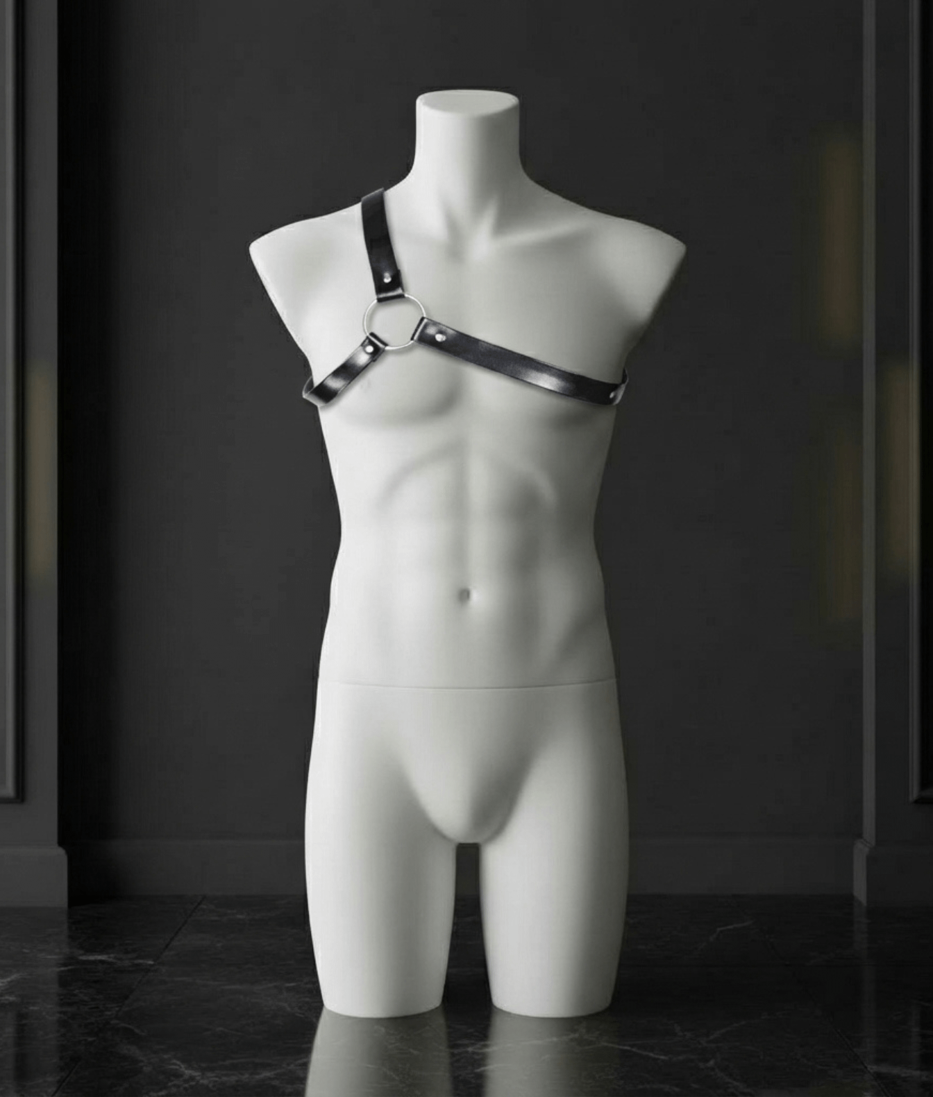 VULK Męska regulowana uprząż na klatkę piersiową czarna