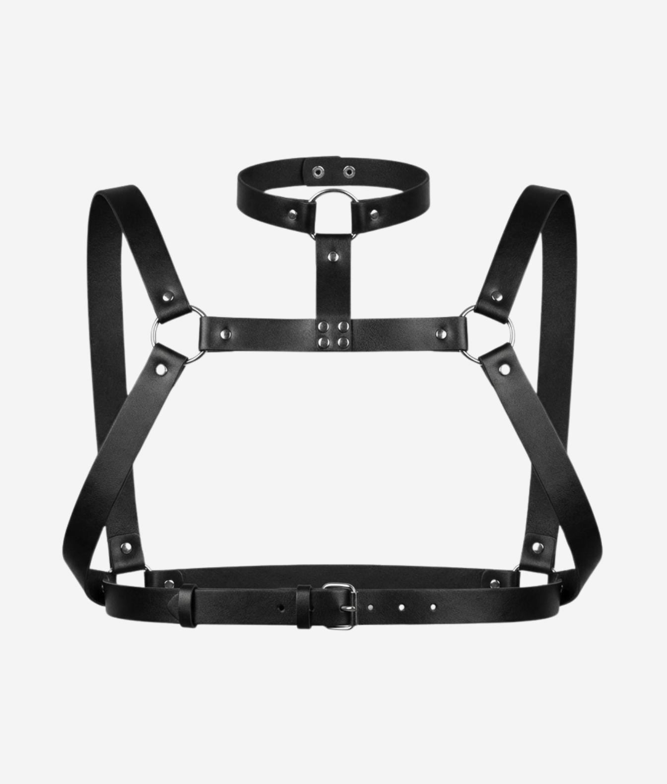 VULK Męska uprząż na klatkę piersiową z kołnierzem czarna