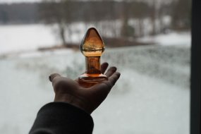 Gläs Over Easy szklany korek analny