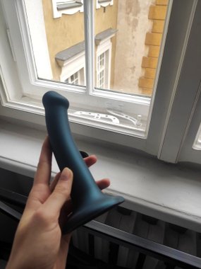 Strap-on-Me Duck Blue Mono Density dildo z przyssawką