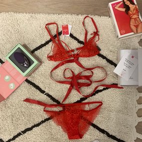 Obsessive Lovlea seksowny komplet z kokardą