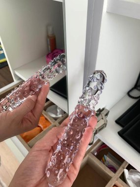 Gläs Nubby szklane dildo