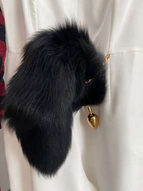 N69 ozdoba kostiumowa ogon dekoracyjny czarny premium