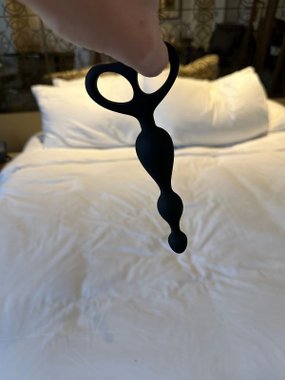 N69 Double Beads silikonowe koraliki ozdobne czarne 18,5 cm