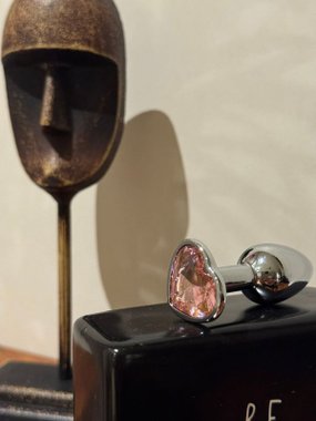 N69 aluminiowy korek ozdobny z kryształkiem srebrny S