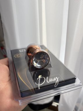 N69 Gaia aluminiowy korek ozdobny z kryształkiem przezroczystym S