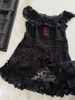 Obsessive Flores koszulka babydoll i stringi