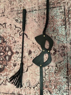 Mr. & Mrs. bat sceniczny z frędzlami czarny