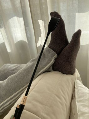 Mr. & Mrs. bat sceniczny długi z płaską końcówką czarny