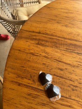 Mr. & Mrs. Metalowe nasutniki serca czarne