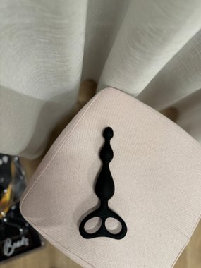 N69 Beads Single silikonowe koraliki ozdobne czarne 18,5 cm