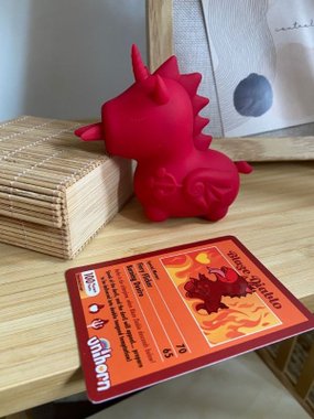 Unihorn Blaze Diablo miniwibrator silikonowy czerwony