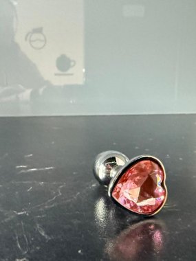 N69 Luna aluminiowy korek ozdobny z kryształkiem srebrny M