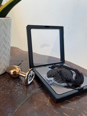 Mr. & Mrs. naklejki z frędzlami czarne