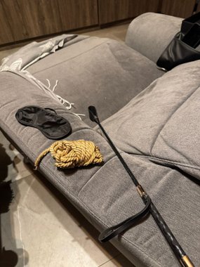 Mr. & Mrs. bat sceniczny długi z płaską końcówką czarny