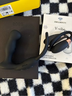 Boss Series V-Vibe Black wibrator dla par