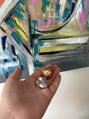 N69 Gaia aluminiowy korek ozdobny z kryształkiem przezroczystym S