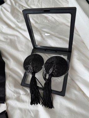 Mr. & Mrs. naklejki z frędzlami czarne