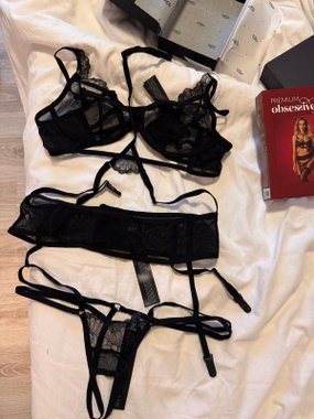 Obsessive Premium Premisis Black otwarty komplet 3-częściowy