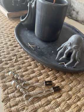 Mr. & Mrs. Regulowane zaciski srebrne