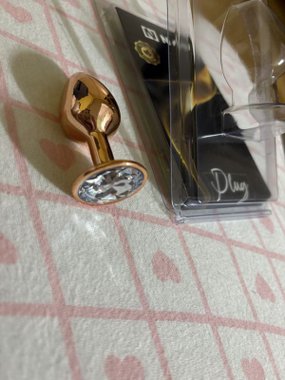 N69 Gaia aluminiowy korek ozdobny z kryształkiem przezroczystym S