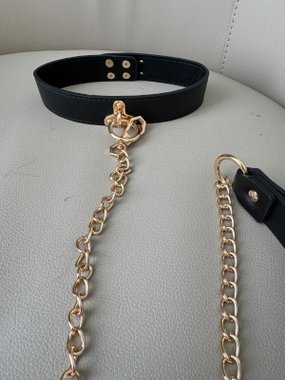 Mr. & Mrs. obroża z łańcuszkiem