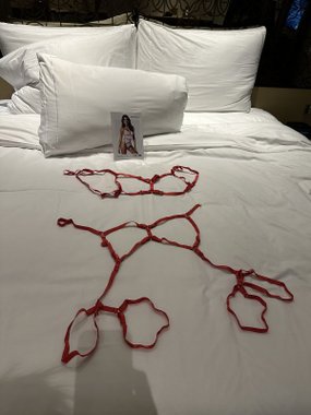 NAKAI Fioretta czerwony komplet z pasków