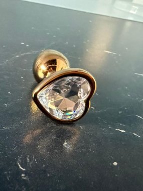 N69 Kiss aluminiowy korek ozdobny z kryształkiem clear S