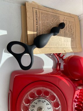 N69 Double Beads silikonowe koraliki ozdobne czarne 18,5 cm