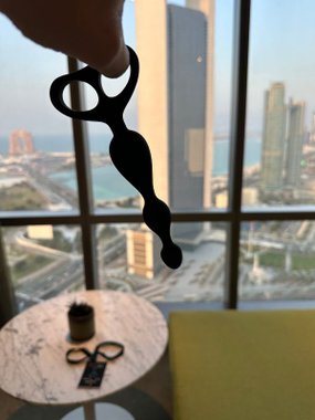 N69 Double Beads silikonowe koraliki ozdobne czarne 18,5 cm