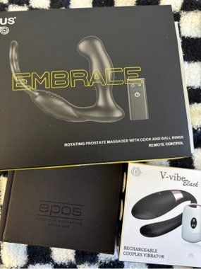 Boss Series V-Vibe Black wibrator dla par