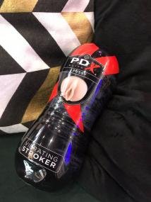 PDX Elite Vibrating Pussy Stroker masturbator z wibracjami