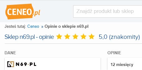 opinie o n69.pl ceneo